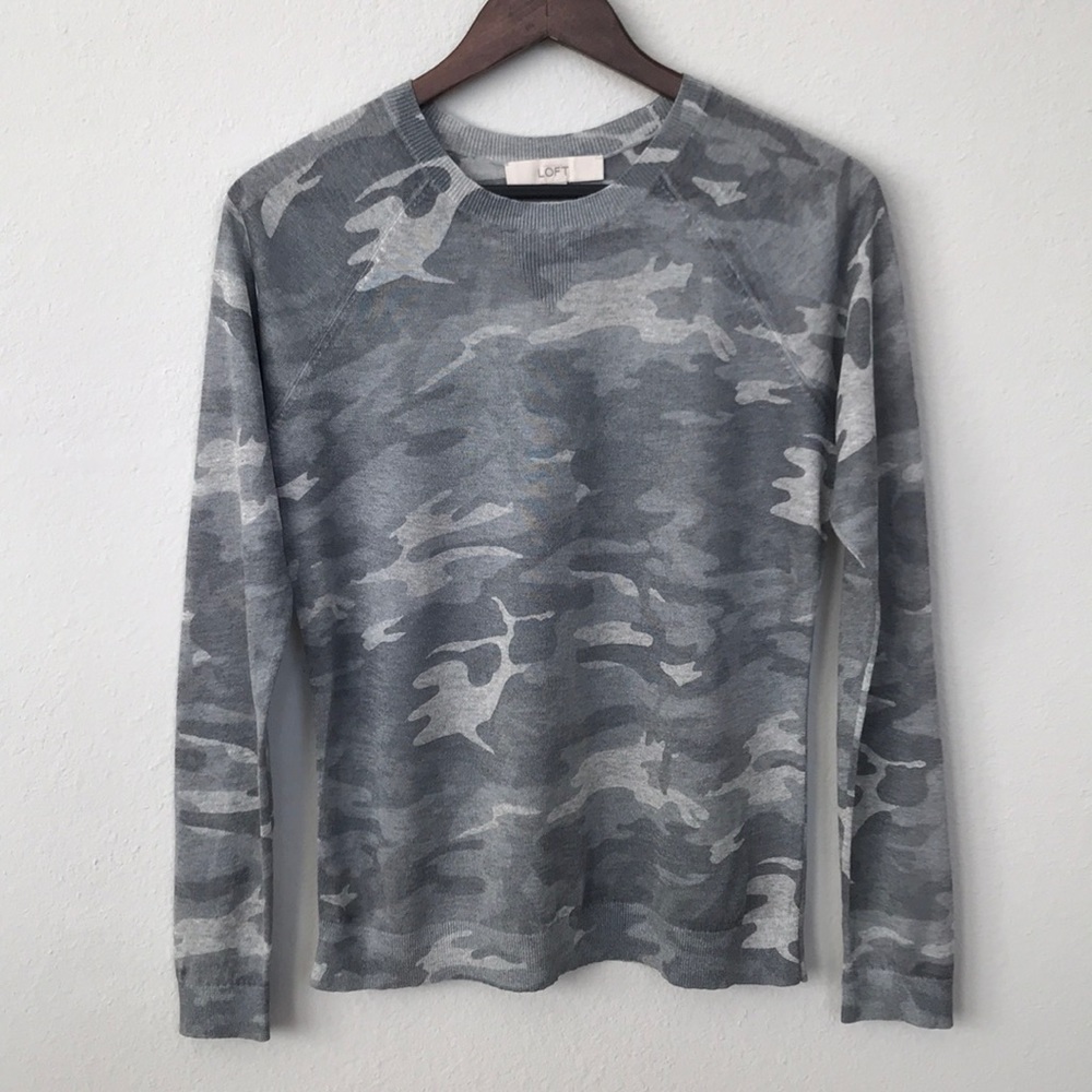 Loft Shimmer Camo Top